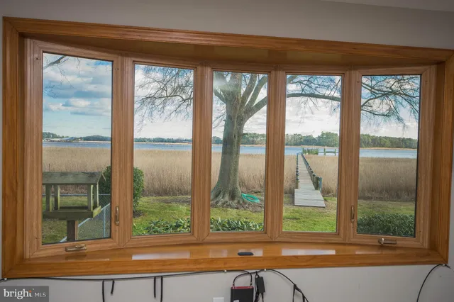 a view of a room and a window