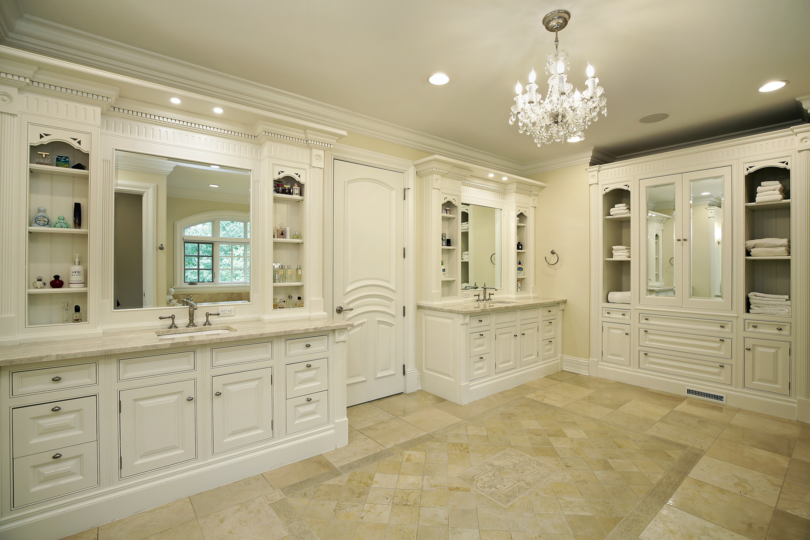 500 Voltz Road Northbrook, IL 60062 - Photo 16 of 35 a large bathroom with a sink a large mirror and a shower