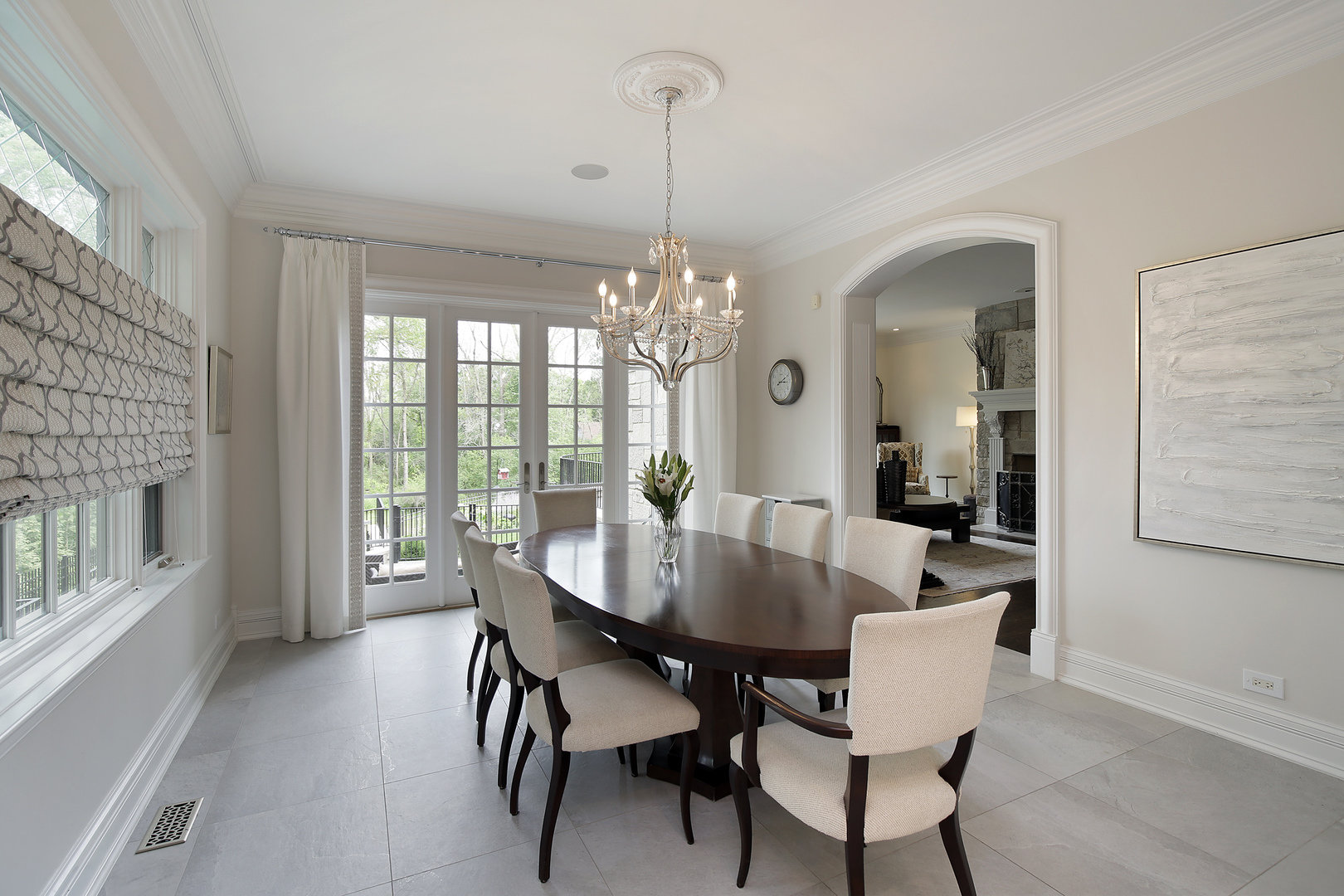 500 Voltz Road Northbrook, IL 60062 - Photo 7 of 35 a dining room with furniture a chandelier and wooden floor