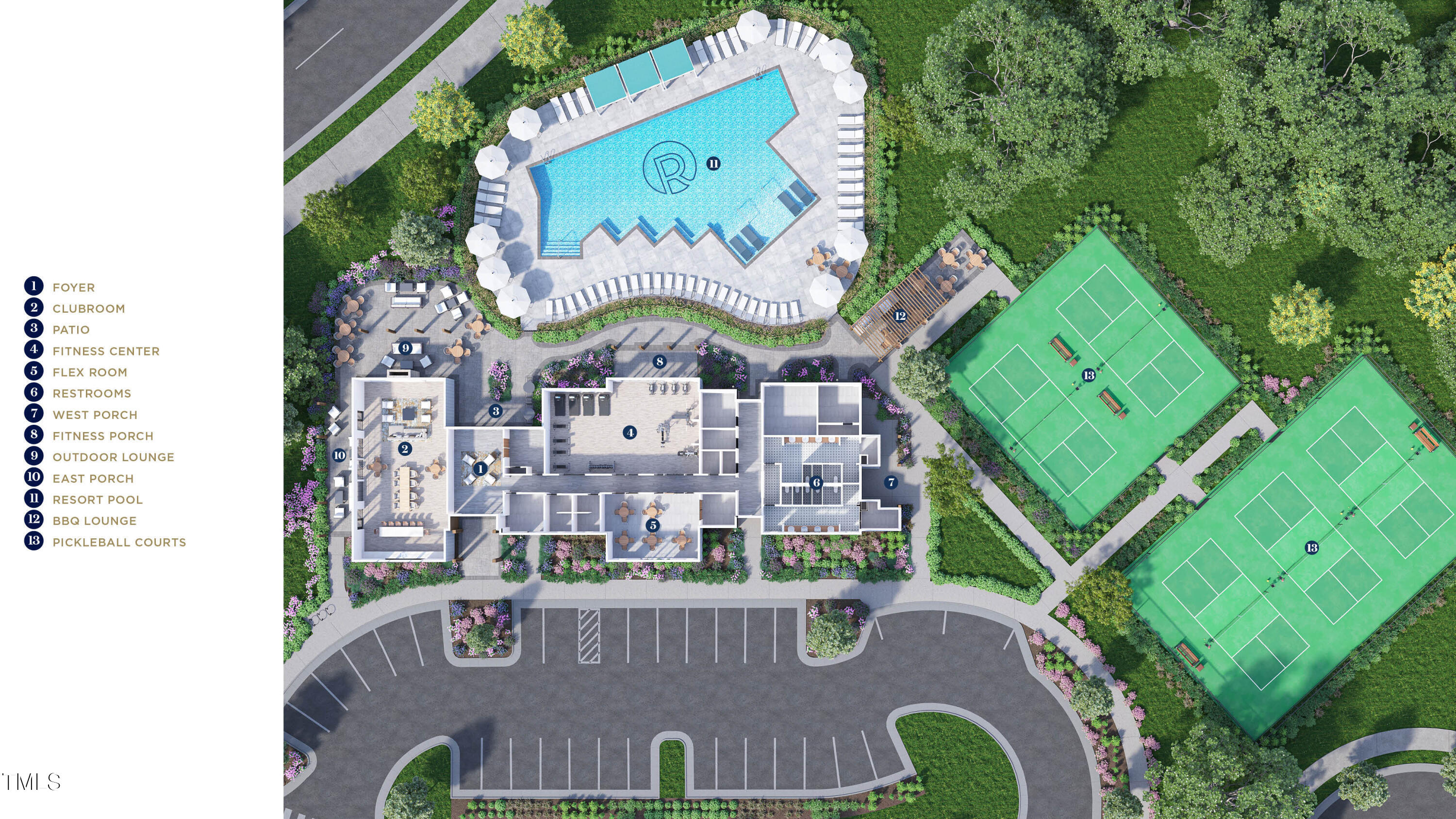 2400 Fleming Stone Lane, Unit 52 Raleigh, NC 27610 - Photo 22 of 38 Amenity Center Map Rendering