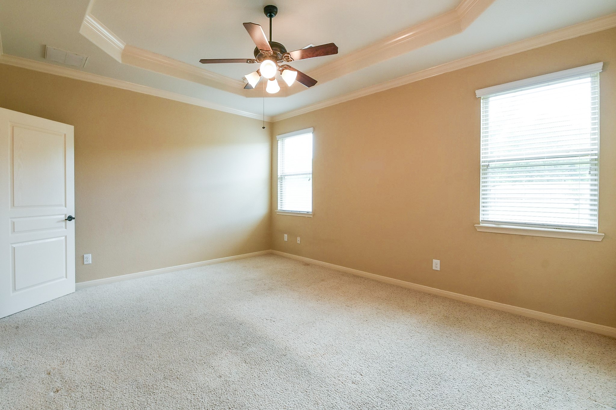 1619 Ralston Branch Way Sugar Land, TX 77479 - Photo 12 of 20 an empty room with a chandelier fan and windows