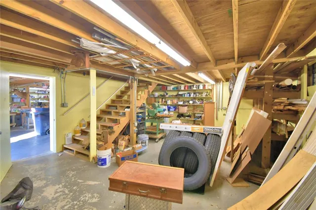 a view of a room with washer and dryer