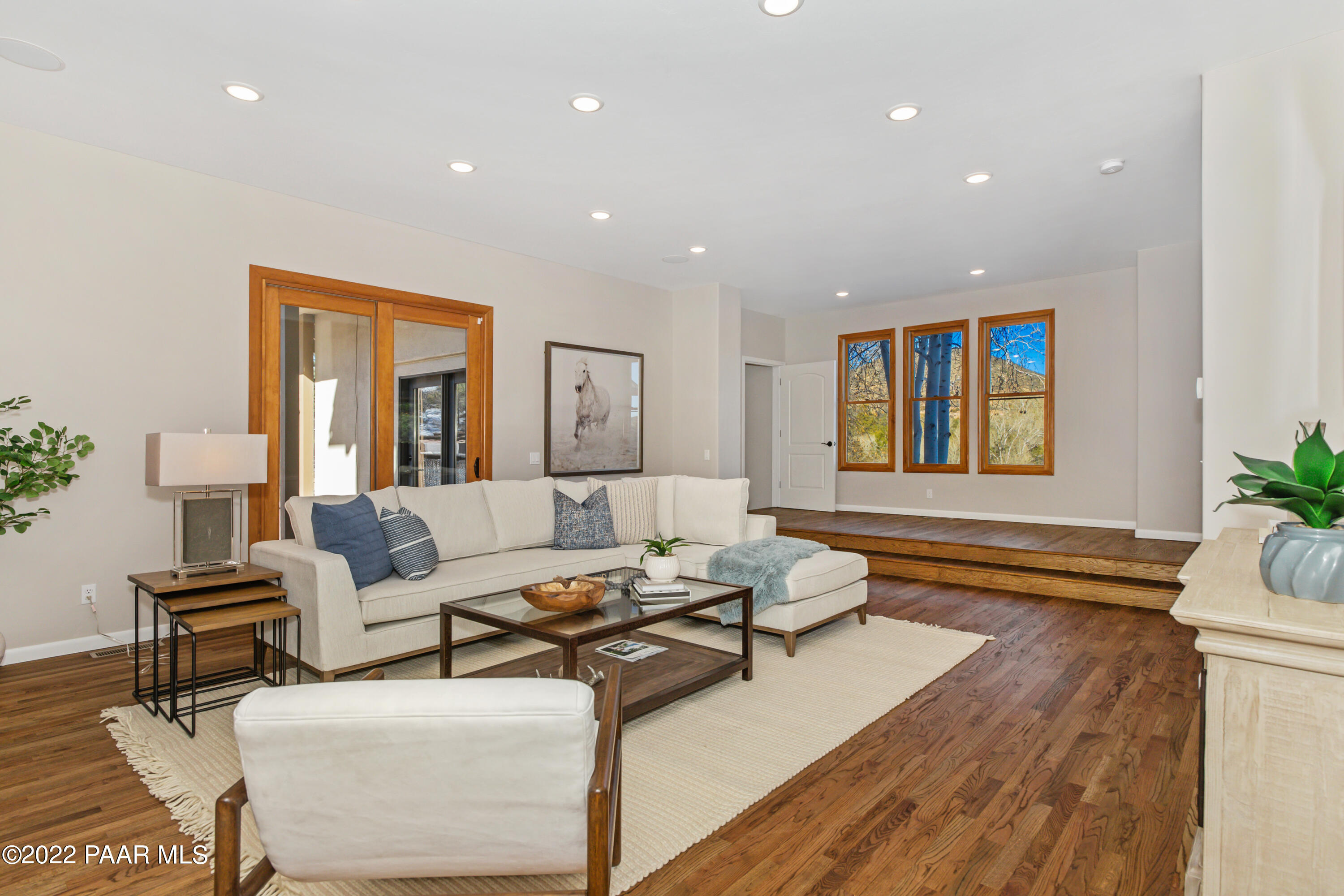 3000 Shadow Valley Ranch Road Prescott, AZ 86305 - Photo 12 of 54 a living room with furniture and a wooden floor
