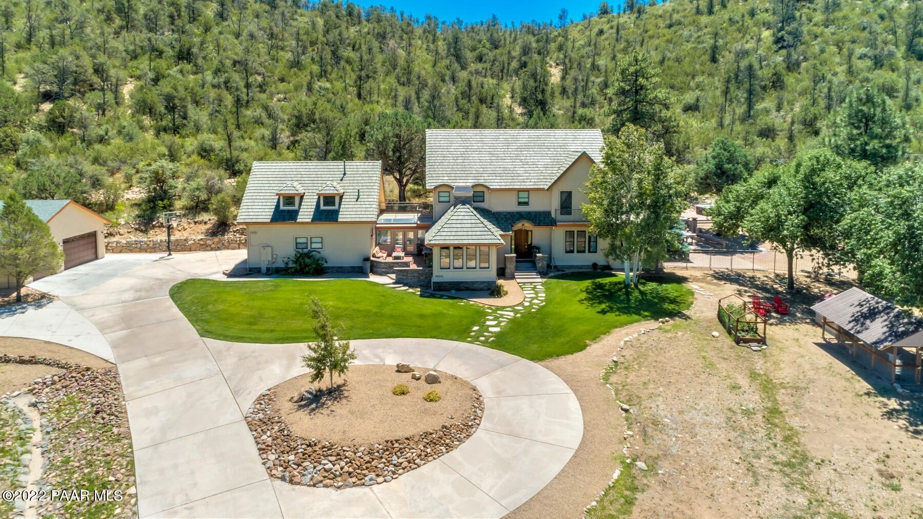 3000 Shadow Valley Ranch Road Prescott, AZ 86305 - Photo 2 of 54 front view of a house with a yard