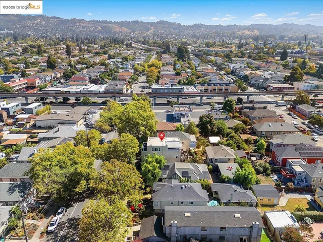 an aerial view of a city