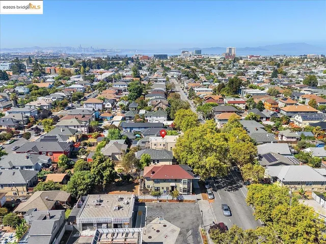 an aerial view of multiple house