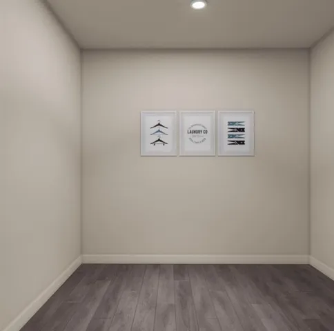 a view of a hallway with workspace