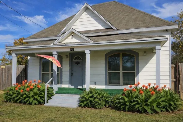 a front view of a house