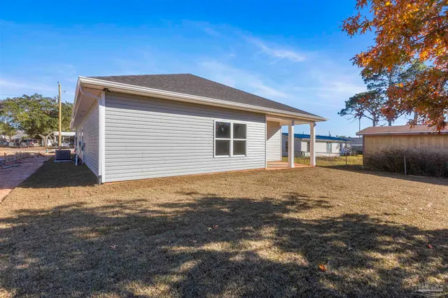 a backyard of a house