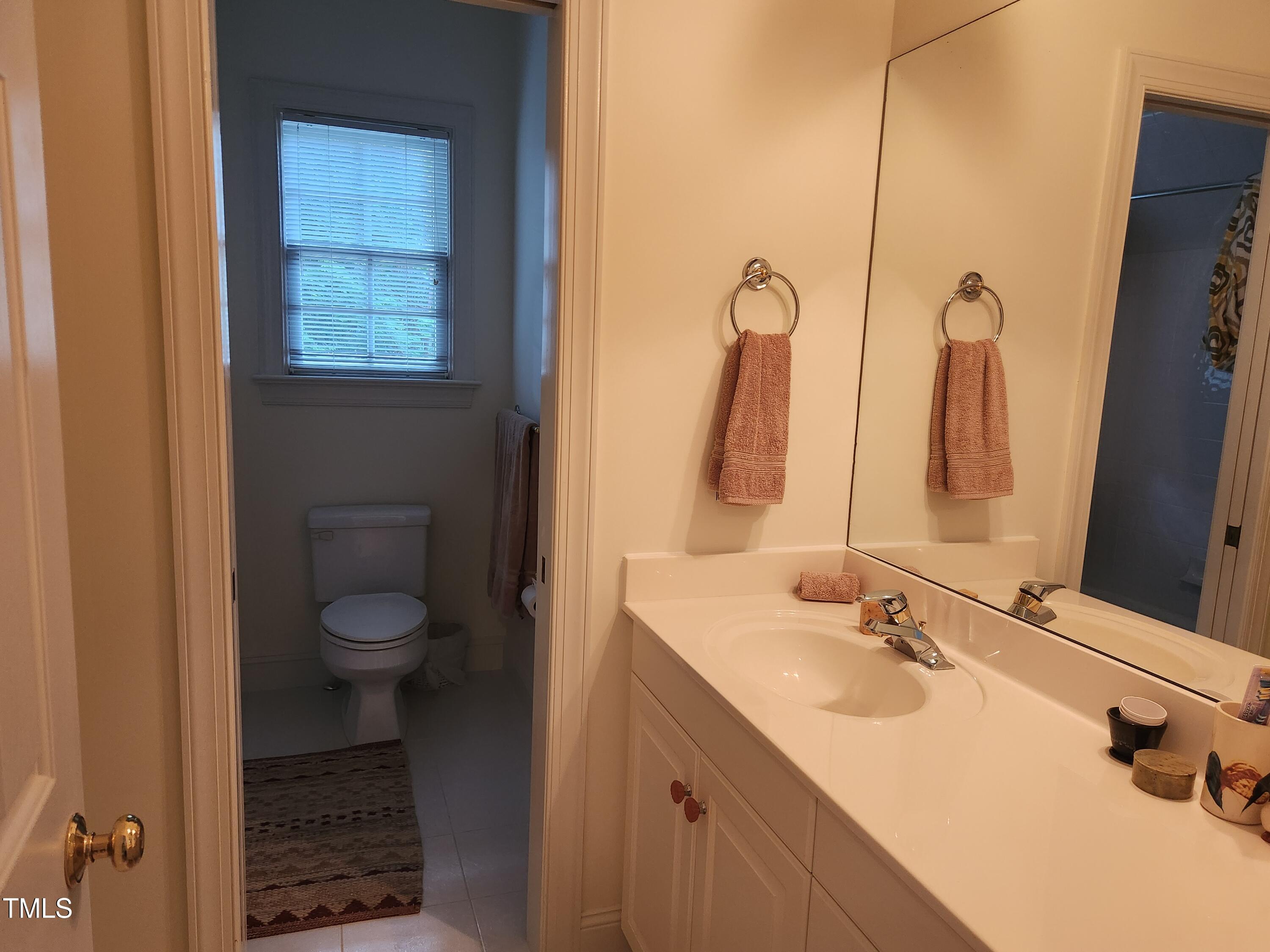 7516 Wingfoot Drive Raleigh, NC 27615 - Photo 23 of 34 a bathroom with a sink a toilet and shower