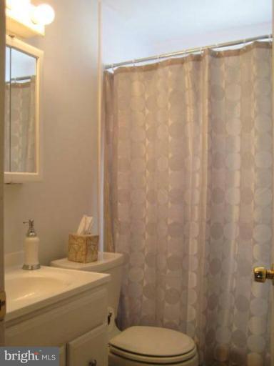 2248 Southorn Road Middle River, MD 21220 - Photo 14 of 21 a bathroom with a sink a toilet and shower curtain