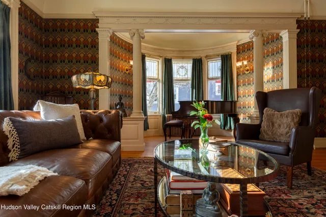 a view of a bench and bench in a yard