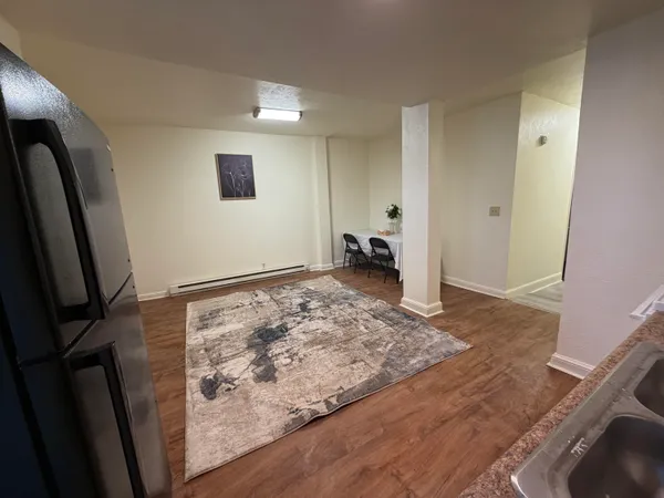 wooden floor in a room
