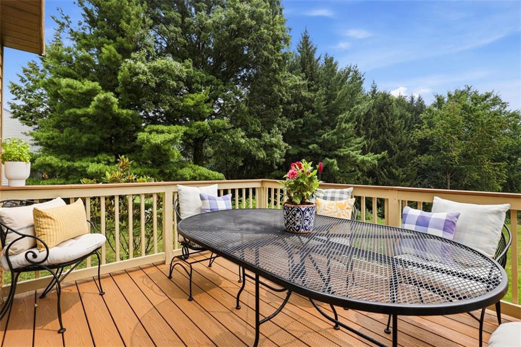 1391 Magee Road Sewickley, PA 15143 - Photo 20 of 49 Easy Deck Access off the Family Room/Kitchen Area