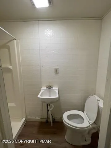 a bathroom with a toilet a sink and a mirror