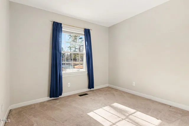 front view of a house with a patio