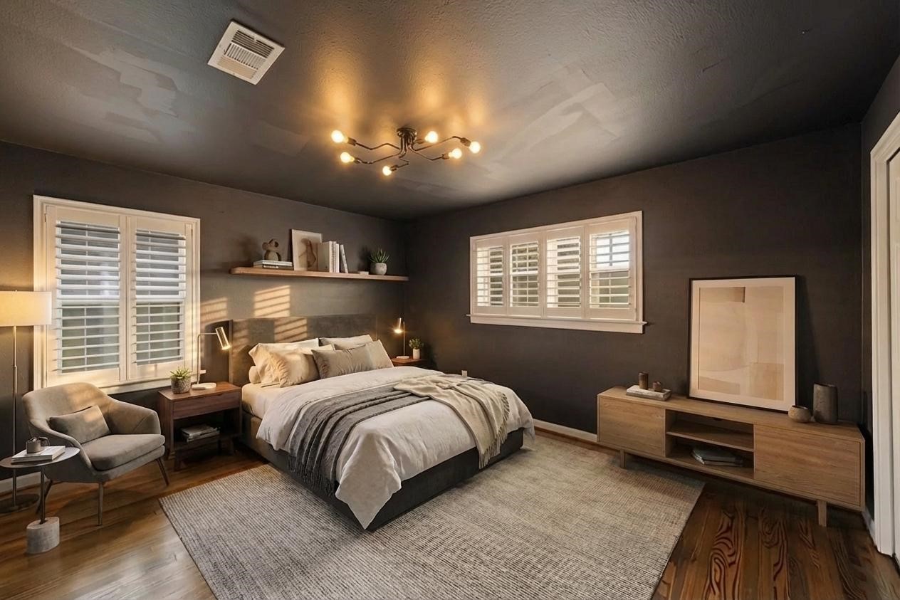10607 Chimney Rock Road Houston, TX 77096 - Photo 29 of 35 Calm, grounded, and quietly elevated. A bedroom designed to help you unplug and recharge.
