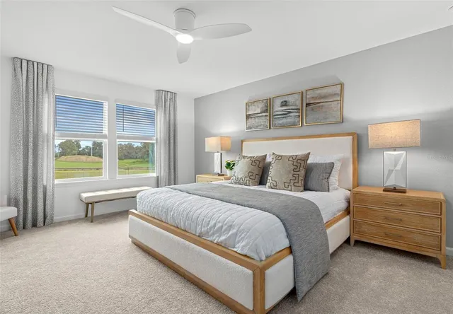 a front view of building with yard