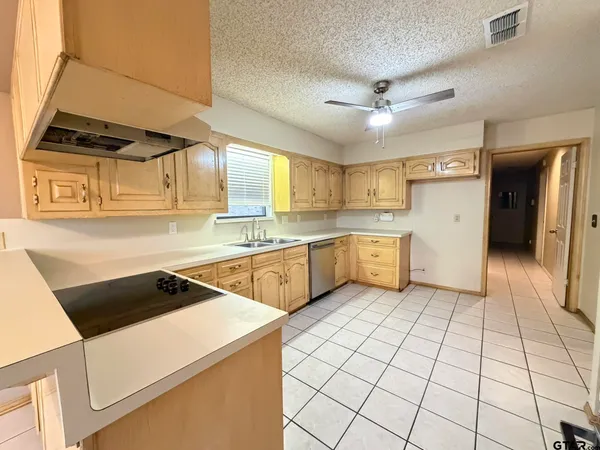 a kitchen with a stove a sink and a refrigerator