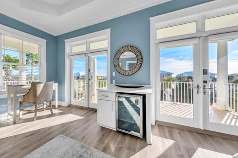 a bathroom with a sink double vanity and a mirror