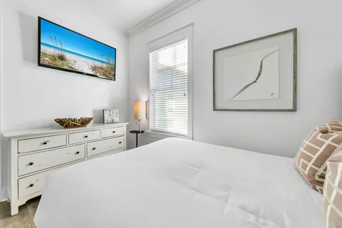 a view of a yard with an ocean