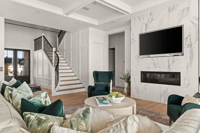 a kitchen with stainless steel appliances a refrigerator and a stove top oven
