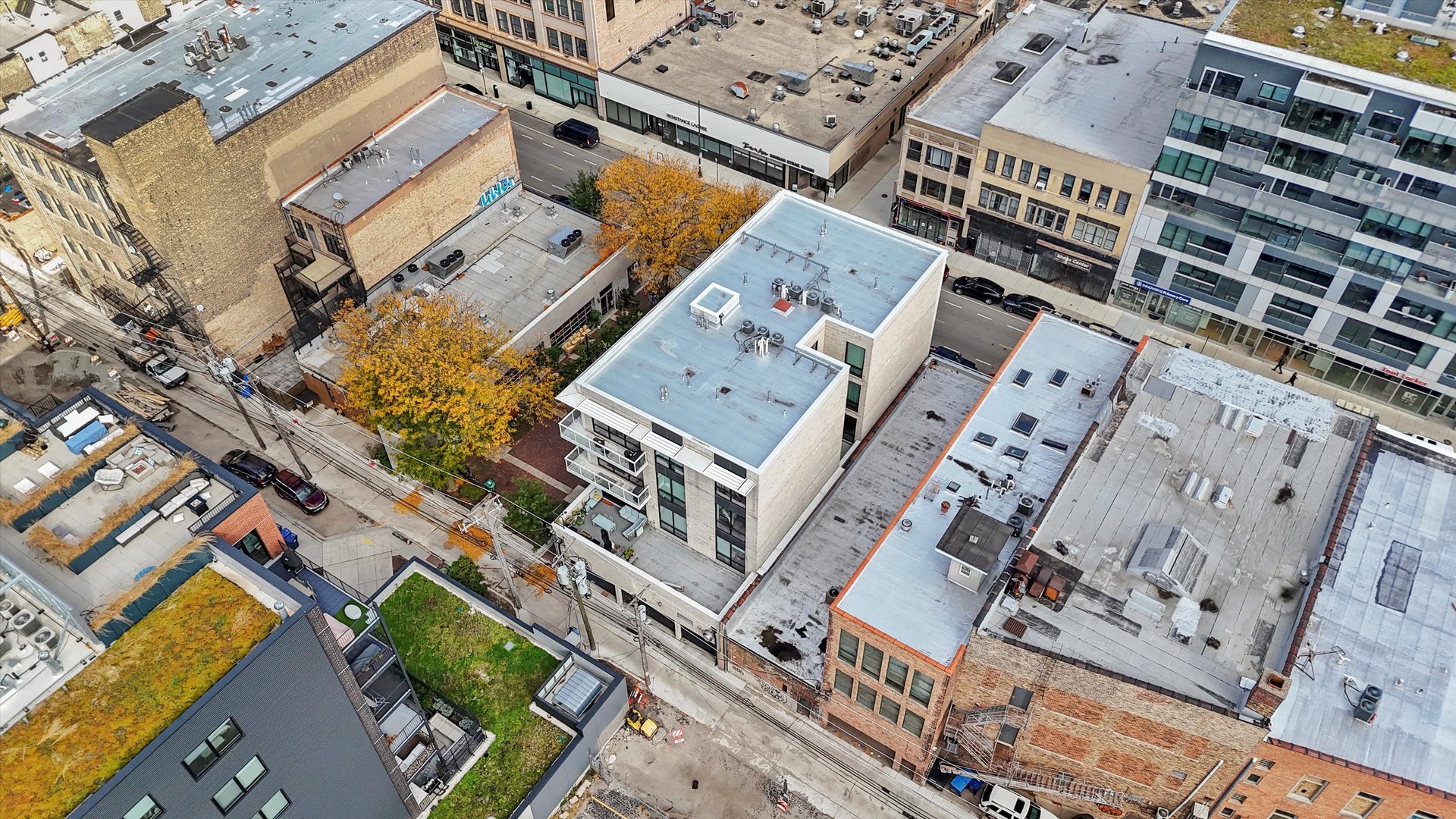 1258 North Milwaukee Avenue, Unit 3N Chicago, IL 60622 - Photo 32 of 36 aerial view of a building