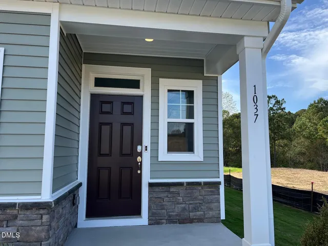 a view of front door of house