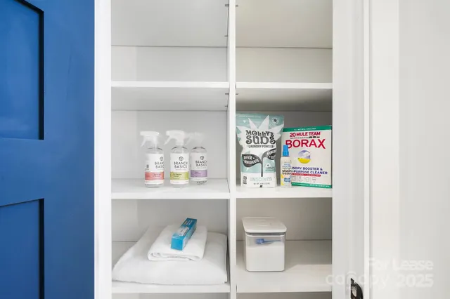 a front view of a building with a street