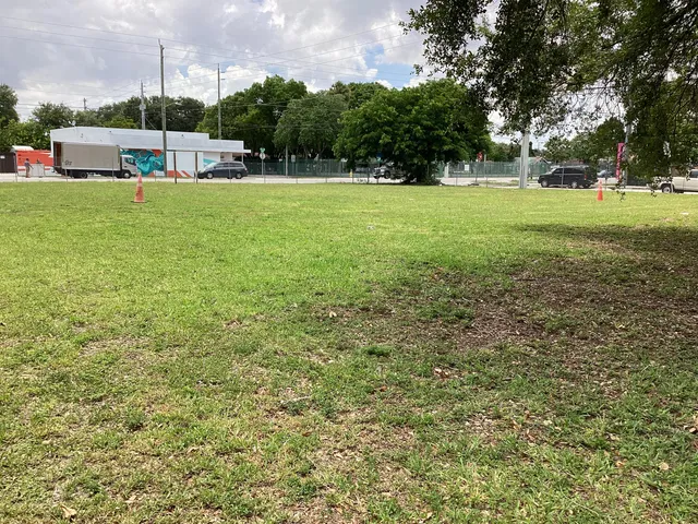 a view of a green field