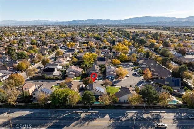 an aerial view of a city
