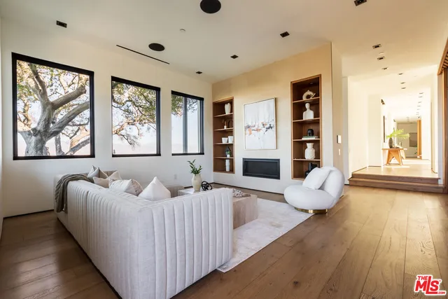 a dining room with furniture