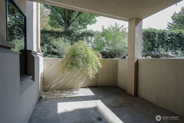 a view of hallway with livingroom