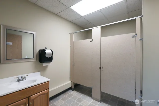 an empty room with a window