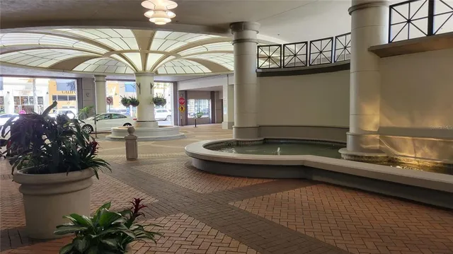 a view of a shop with a building