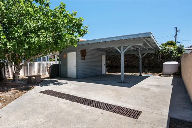 a view of a house with a patio