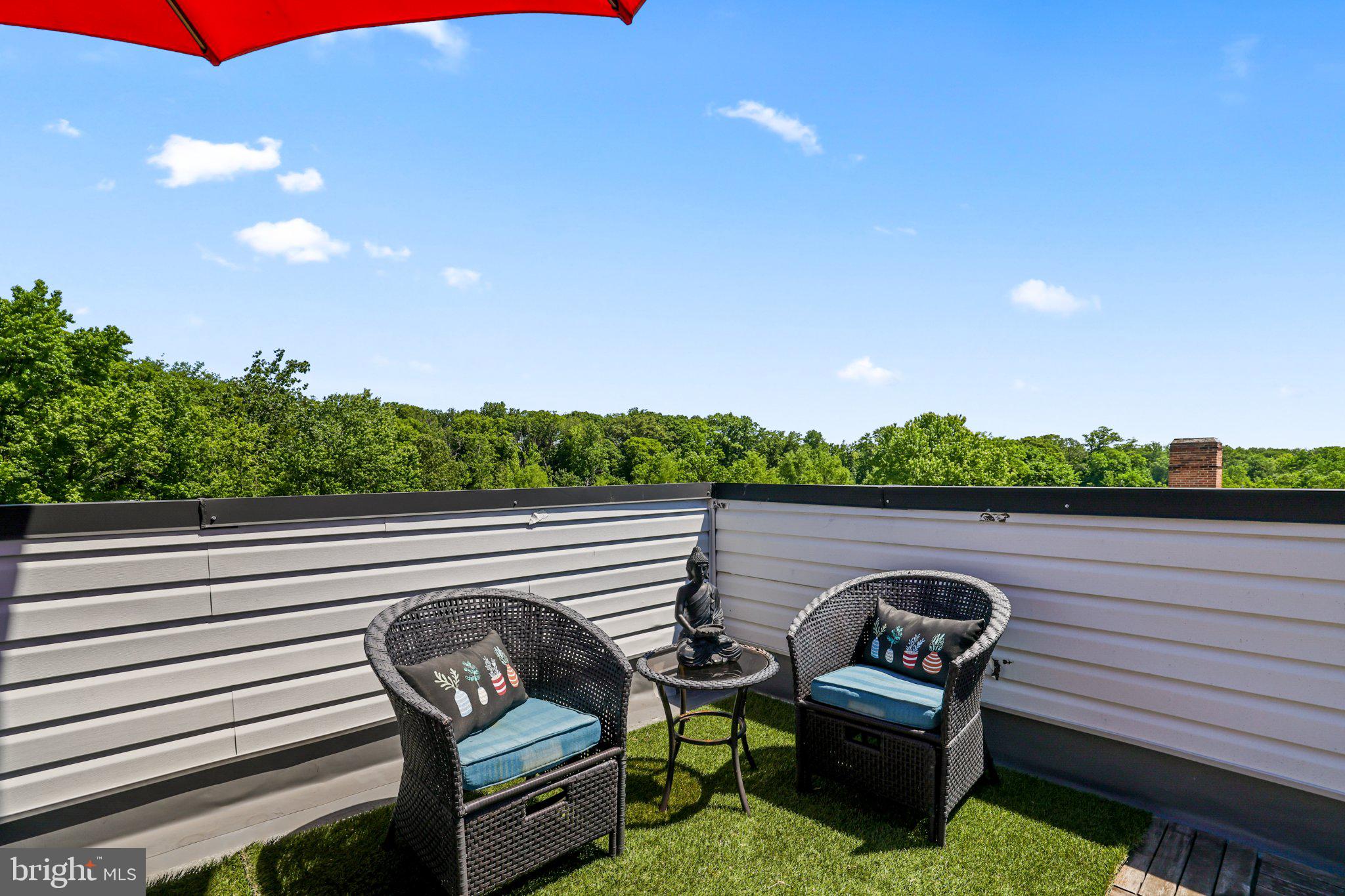 2221 M Street Northeast, Unit PH1 Washington, DC 20002 - Photo 27 of 38 a view of a roof deck with couches and wooden floor