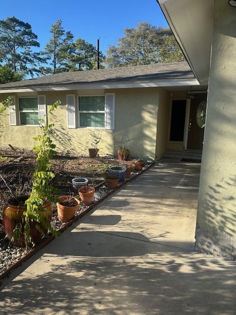 a view of a house with a patio