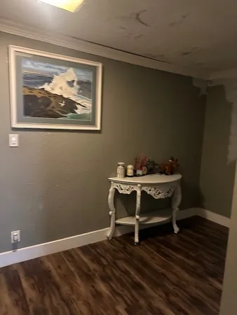 a bedroom with a bed and a closet