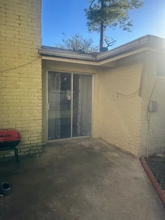 a view of a door of the house