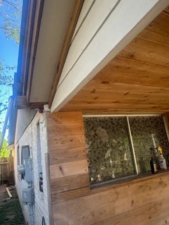 a view of a door of the house