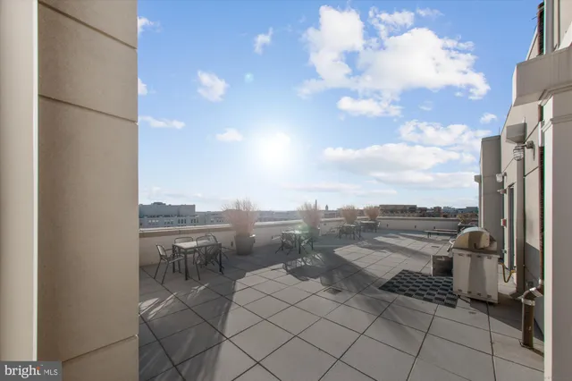 a terrace view with seating space