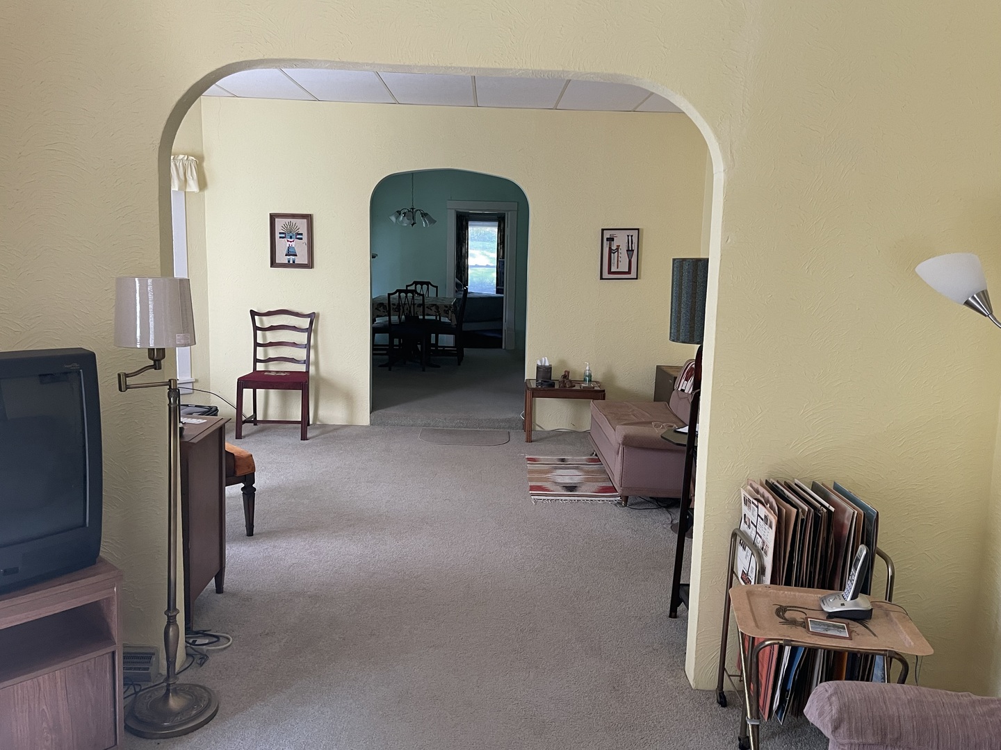 308 High Street Putnam, IL 61560 - Photo 18 of 21 a living room with furniture and a flat screen tv
