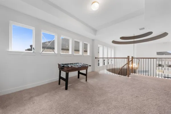 a view of a livingroom with furniture