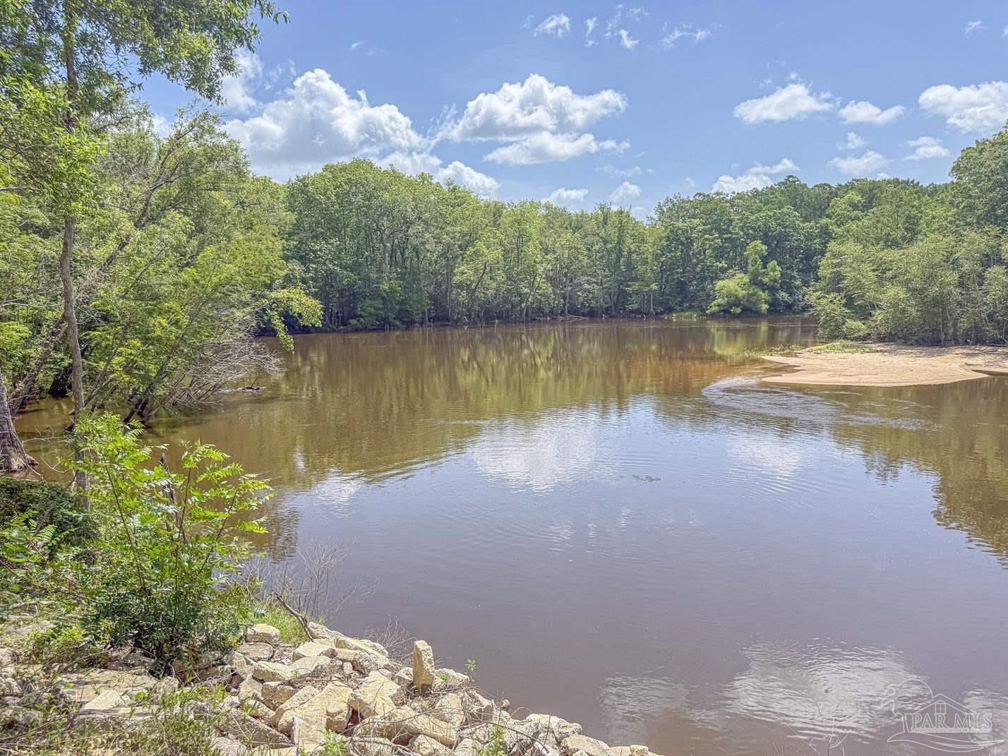 4020 Easy Street Holt, FL 32564 - Photo 13 of 19 a view of a lake with a mountain in the background