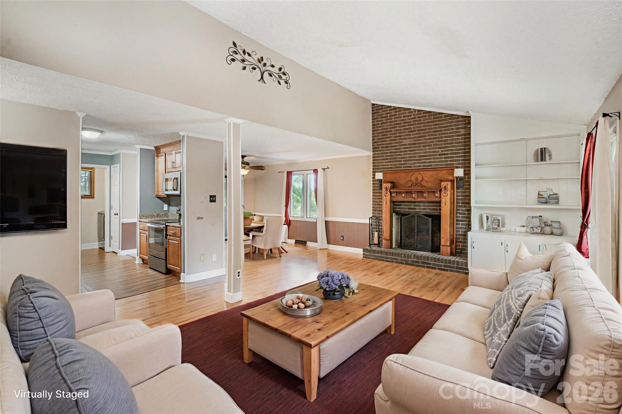 110 Hidden Valley Cherryville, NC 28021 - Photo 2 of 23 a living room with furniture and a fireplace