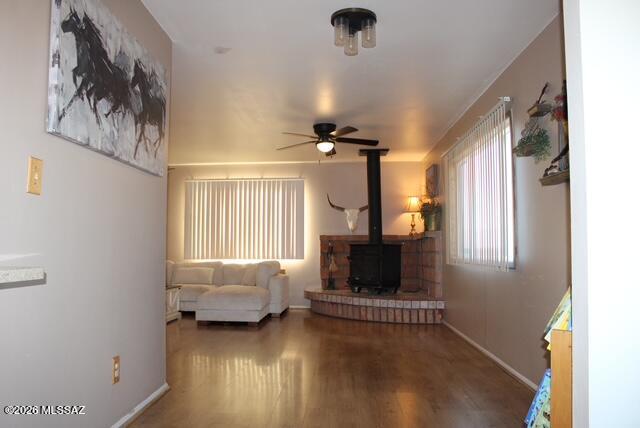 1201 East Old Stewart Road Willcox, AZ 85643 - Photo 19 of 49 a living room with furniture and a fireplace