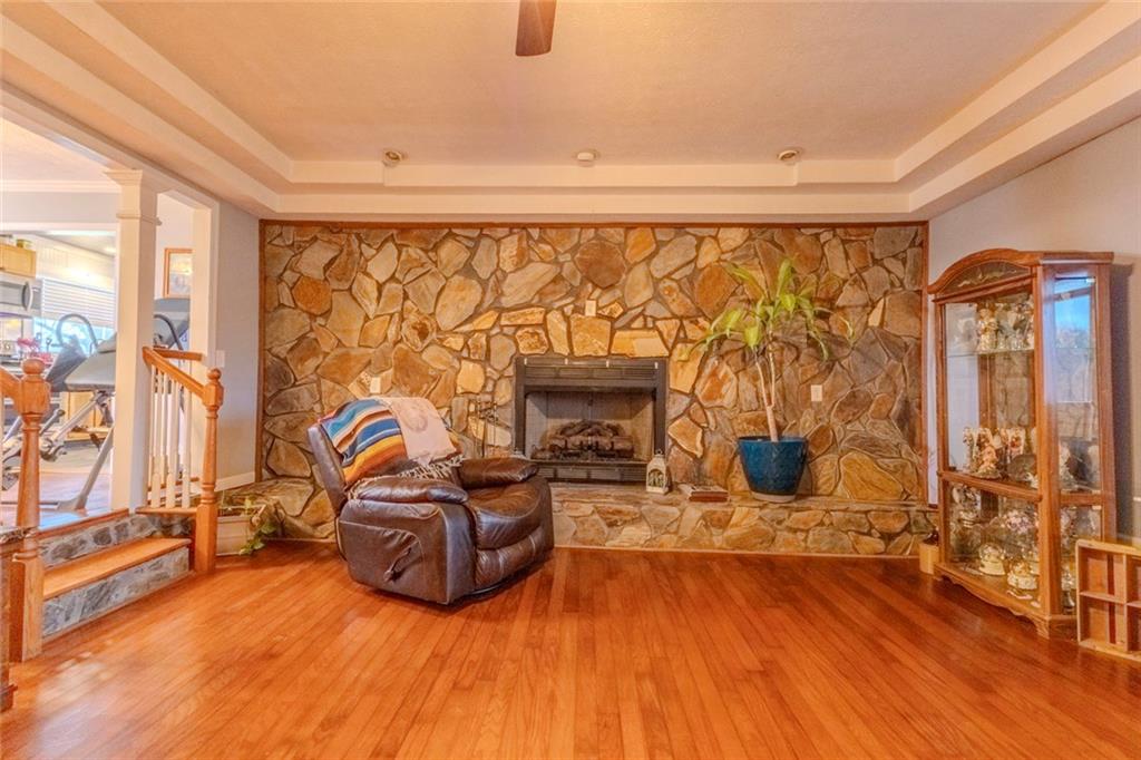 160 Highway 320 Carnesville, GA 30521 - Photo 7 of 68 a living room with furniture a fireplace and wooden floor