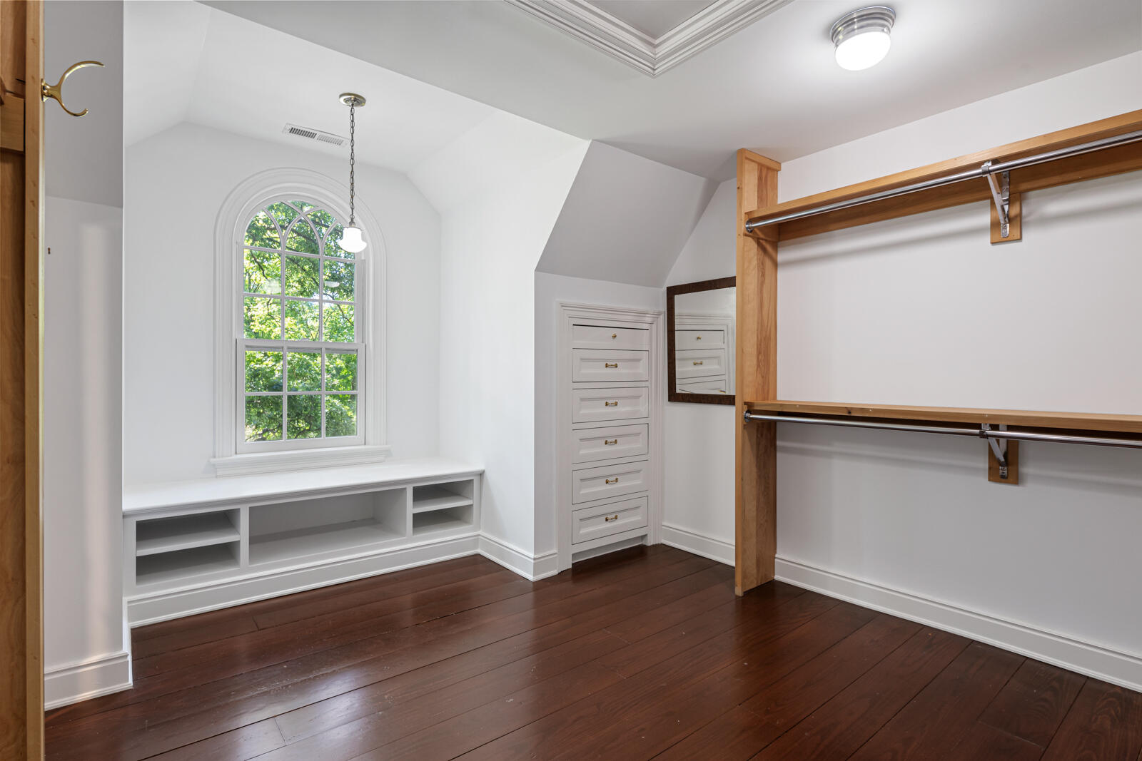 1446 Ponus Ridge Road New Canaan, CT 06840 - Photo 14 of 25 wooden floor in an empty room with a window