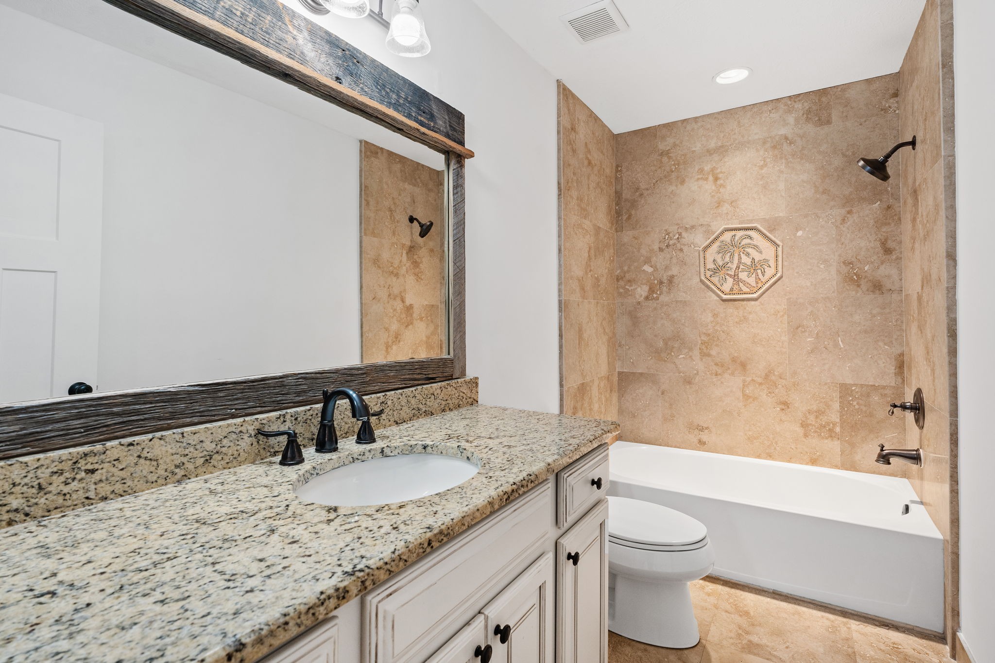 4462 Harpeth School Road Franklin, TN 37064 - Photo 30 of 45 a bathroom with a granite countertop sink toilet and shower